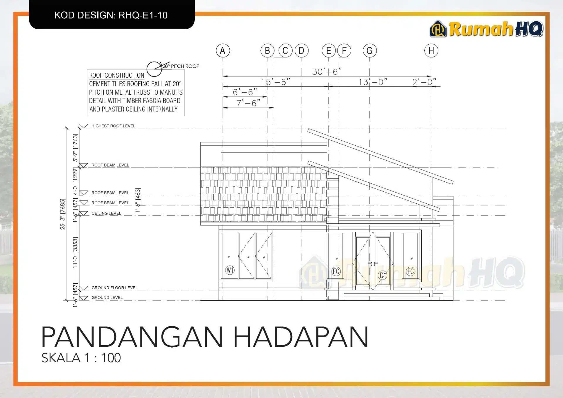Rekabentuk Design Rumah RHQ E1 10 10